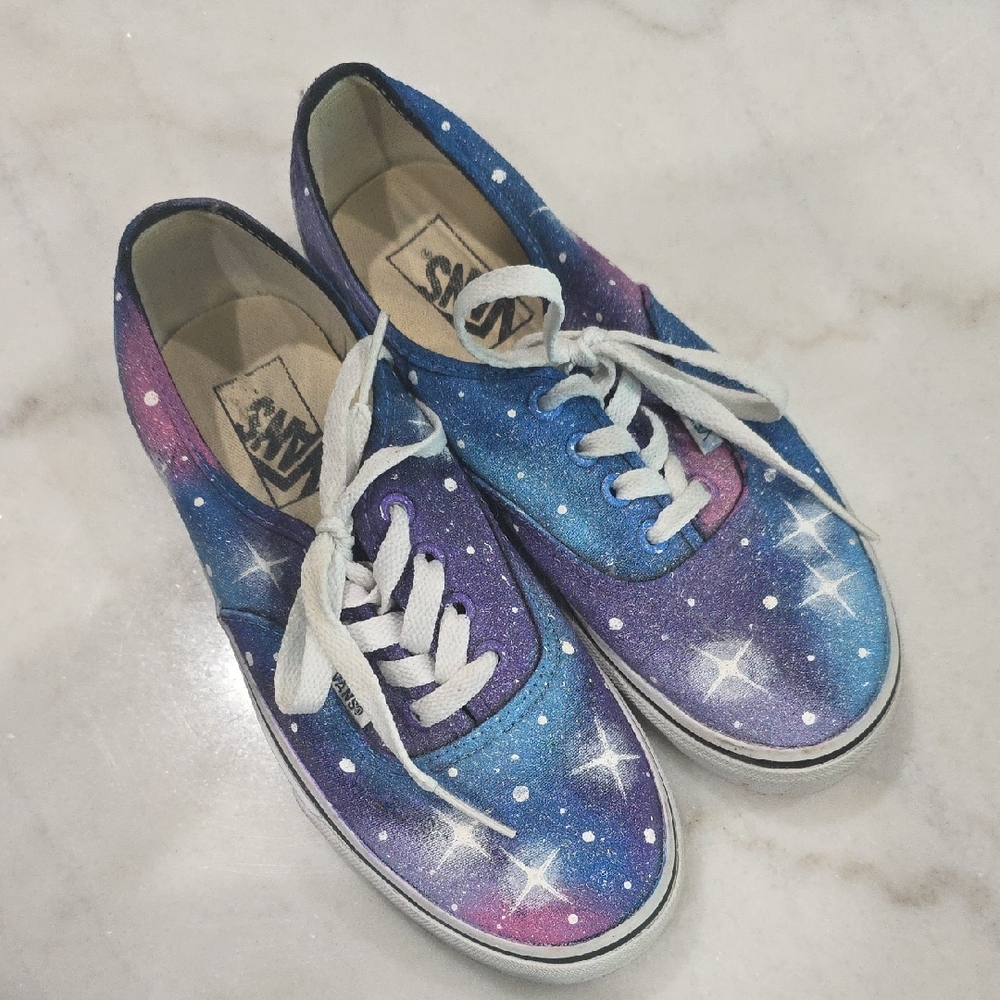 Vans Cosmic Blue and Purple Sneakers